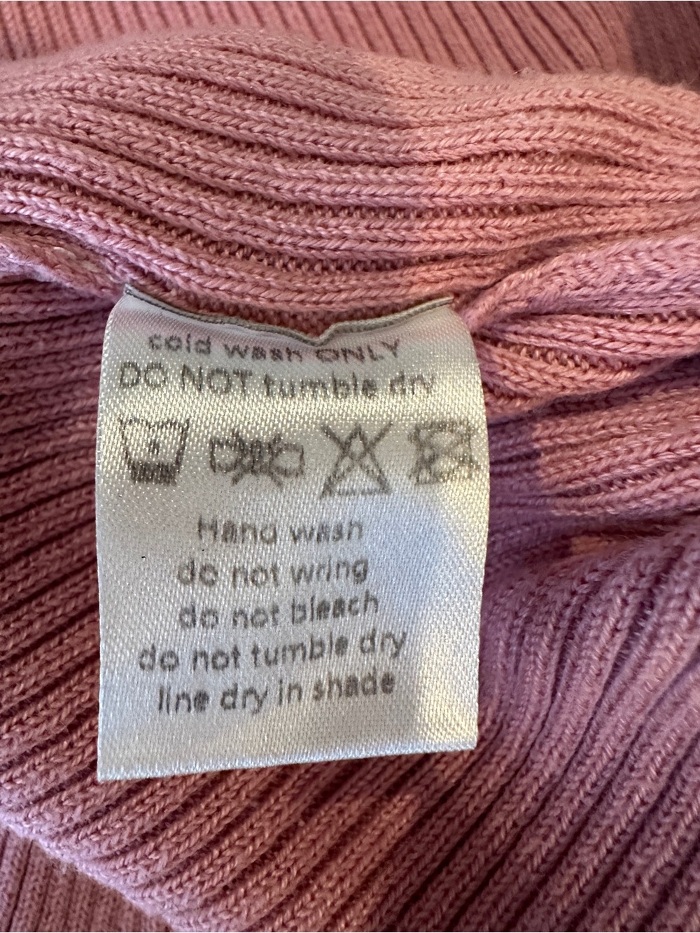 Lullaby Club Alex Knit Sweater Dusty Pink Oversized Ribbed L/XL NWT - Picture 10 of 11